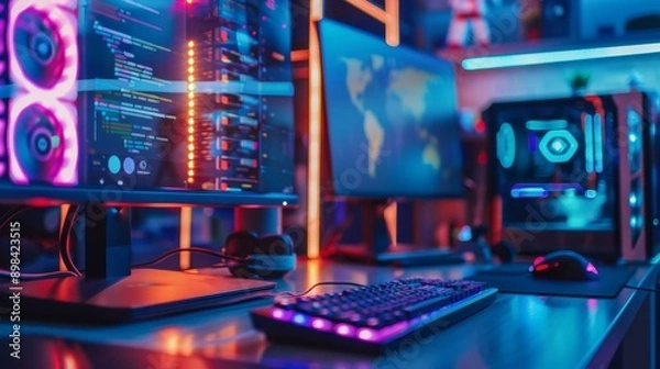 Fototapeta fiber optics background