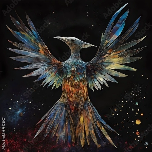 Fototapeta flying bird with wings