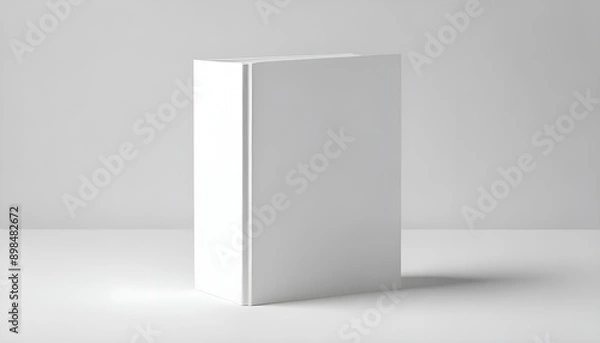 Fototapeta plain blank white Blank vertical book  white mockup object