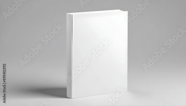 Fototapeta plain blank white Blank vertical book  white mockup object