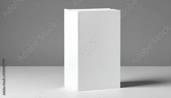 Fototapeta plain blank white Blank vertical book  white mockup object