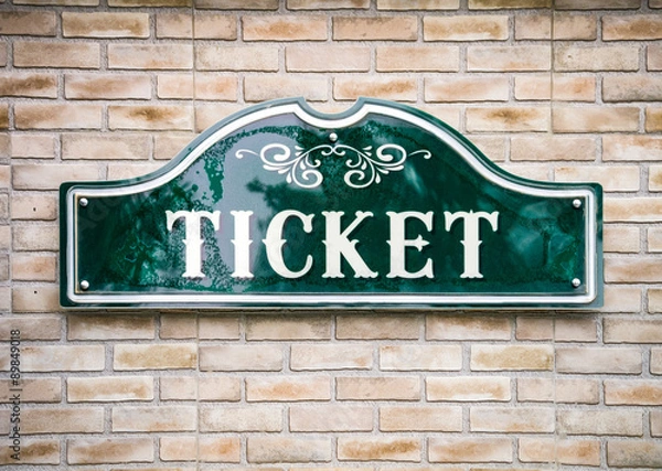 Fototapeta Ticket sign