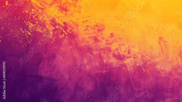 Fototapeta Abstract orange purple grain gradient background with vibrant noise texture for retro banner design