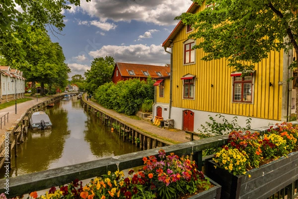 Obraz Tranquil and scenic village of Trosa in central Sweden