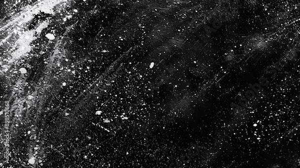 Fototapeta Black white grainy background with noise texture for grunge gradient abstract poster design