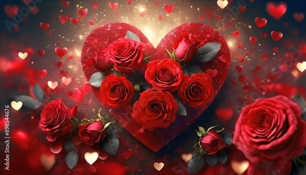 Fototapeta red rose petals