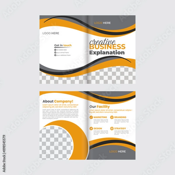 Obraz Corporate Bifold Business Brochure Design 