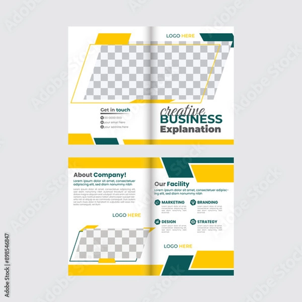 Obraz Corporate Bifold Business Brochure Design 