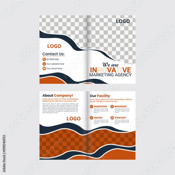 Obraz Corporate Bifold Business Brochure Design 