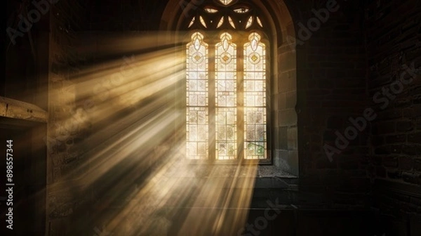 Obraz light coming through a window generative ai