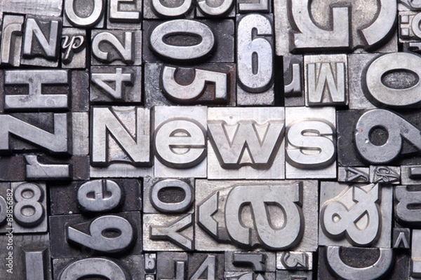 Obraz Bleisatz Buchstaben