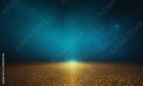 Fototapeta blurred photograph of a starry night sky with a bright light source in the center.