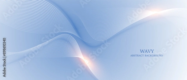 Fototapeta Modern abstract background with wavy lines. Digital technology concept. vector illustration.	
