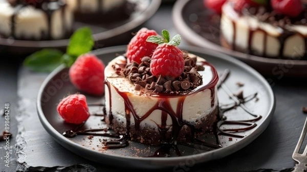 Obraz A close-up of a delicious dessert