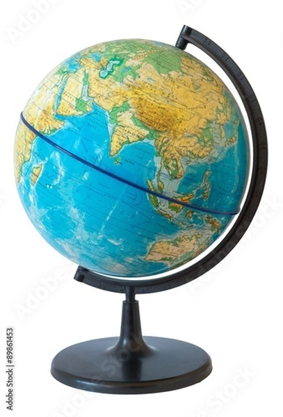 Fototapeta  Globe. Physical map. Eastern hemisphere