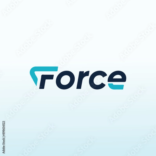 Fototapeta Letter Marks force vector logo design
