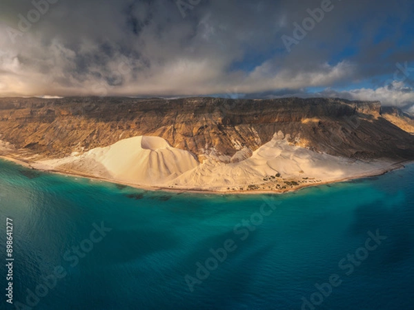 Obraz Arher Dunes in Socotra- next spectacular spot on this island! You can see a huge dunes with connection to ocean.