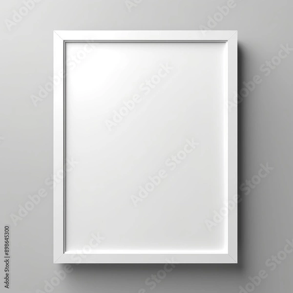Fototapeta white frame on wall. Generated Ai