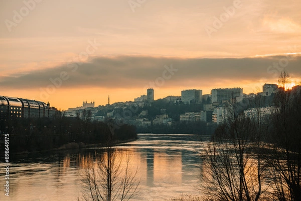 Obraz Sunset over the river