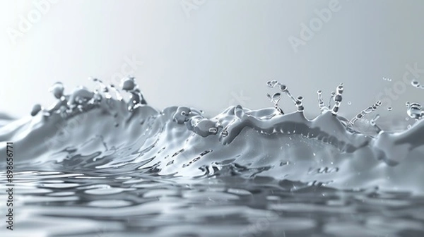 Obraz Abstract water splash with white background.