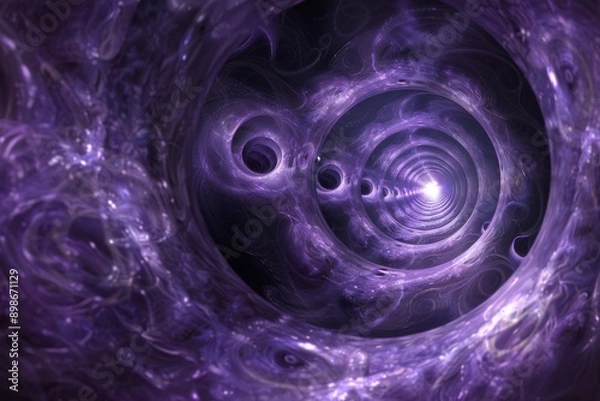 Fototapeta Abstract Purple Swirling Pattern in Vortex Design Emphasizing Dynamic Motion and Vibrant Color