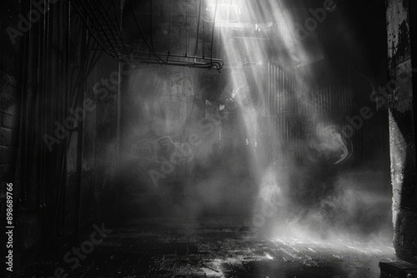 Fototapeta A classic fire hydrant in monochrome