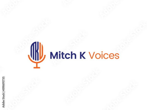 Obraz Mitch k voice logo vector template