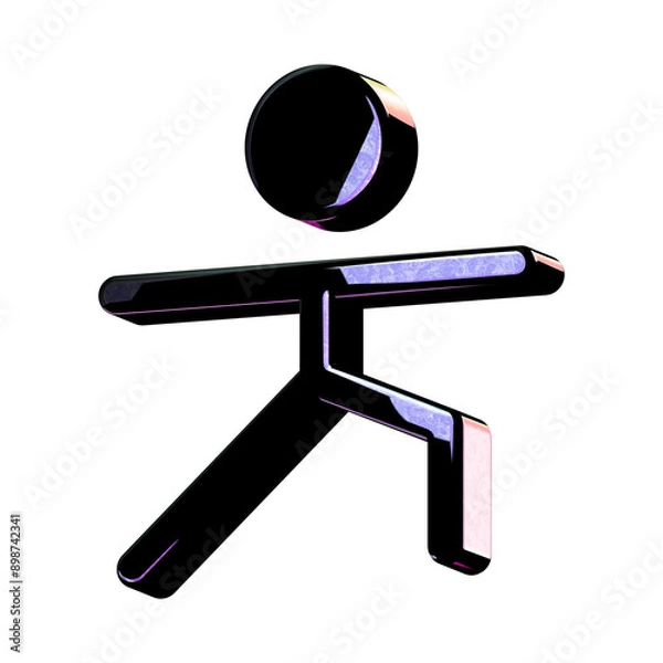 Obraz A stunning 3D icon with an elegant space texture,  perfect for adding sophistication to any project