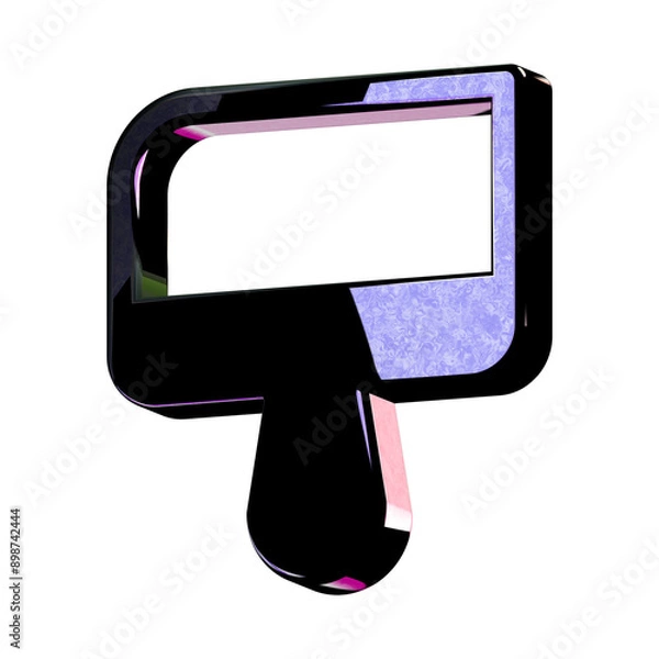 Obraz A stunning 3D icon with an elegant space texture,  perfect for adding sophistication to any project