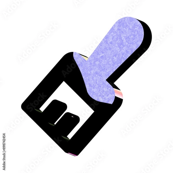 Obraz A stunning 3D icon with an elegant space texture,  perfect for adding sophistication to any project