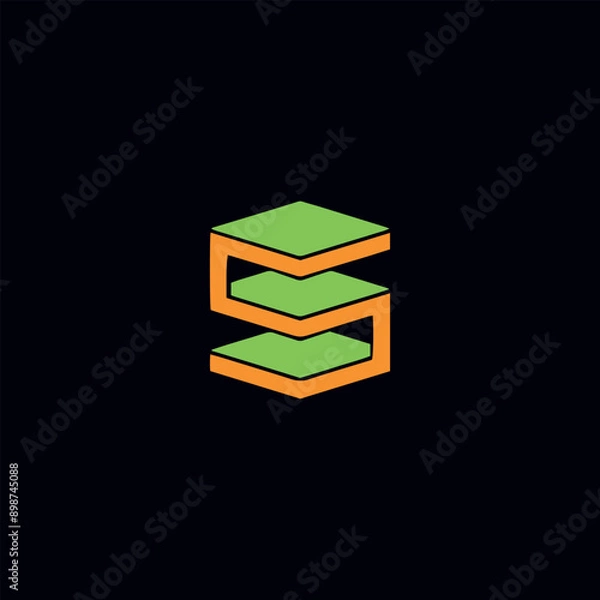 Obraz letters s text logo design vector