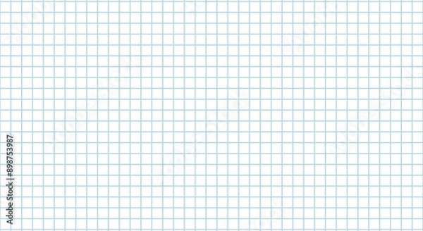Fototapeta blue lined paper background, Math notebook grid