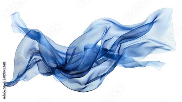 Obraz  blue Silk fabric transparent background
