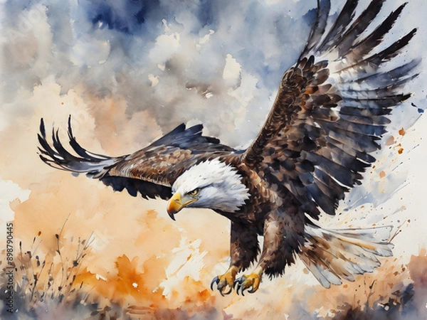 Fototapeta american bald eagle