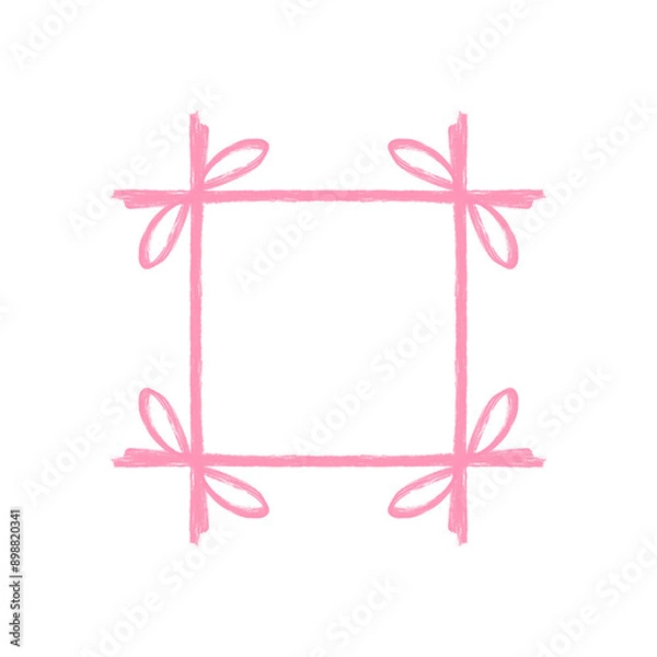 Fototapeta ribbon bow frame set
