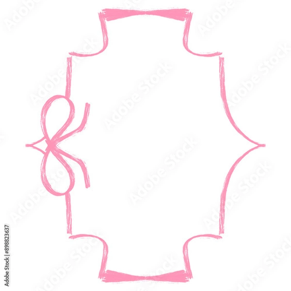 Fototapeta ribbon bow frame set