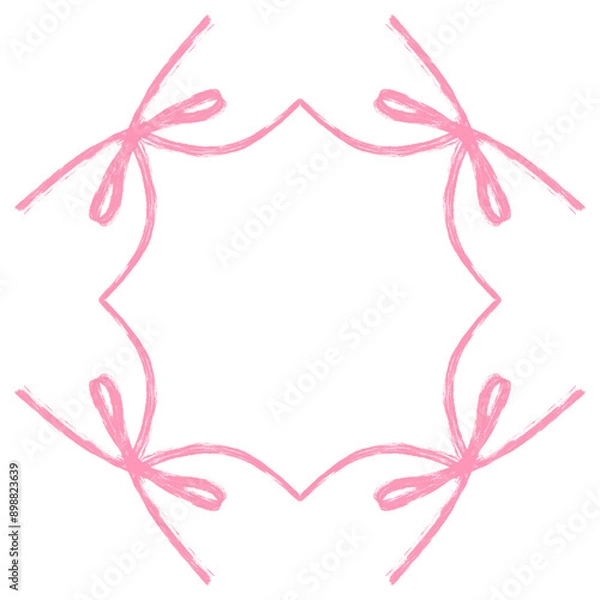 Fototapeta ribbon bow frame set