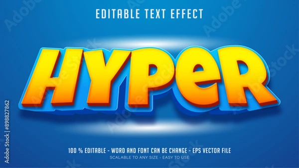 Obraz hyper editable text effect