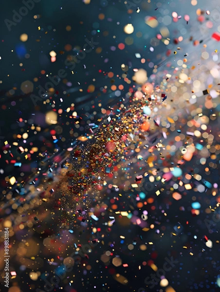 Fototapeta Confetti Particle Explosion Abstract Background