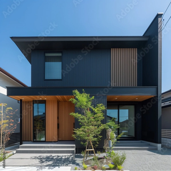 Obraz 日本のモダンな戸建住宅