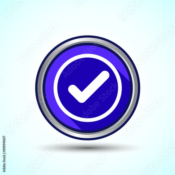 Fototapeta Check Mark Icon Button Set Design Illustration Tick Symbol