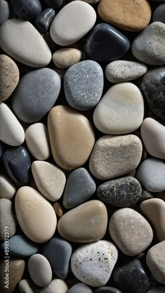 Fototapeta a close up of a pile of rocks with a black background