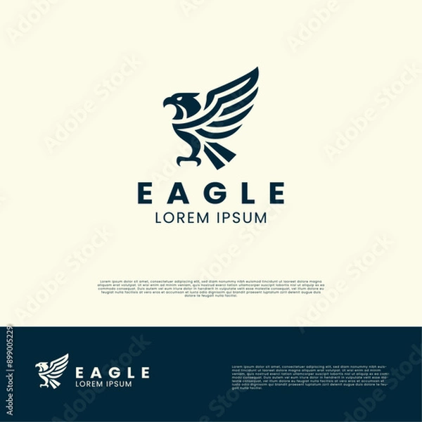 Obraz modern eagle logo simple design and shape