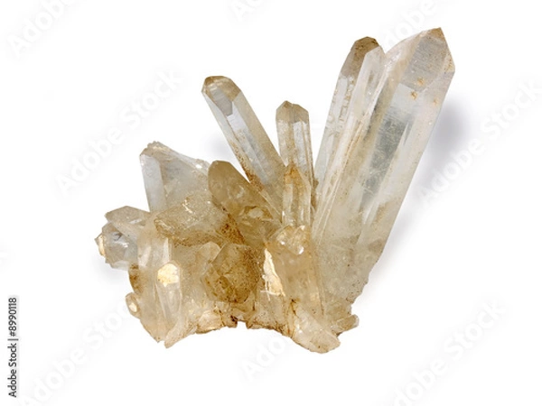 Fototapeta sample of the rock crystal insulated on white background