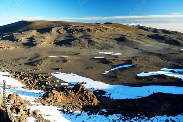 Fototapeta キリマンジャロ山頂の火口