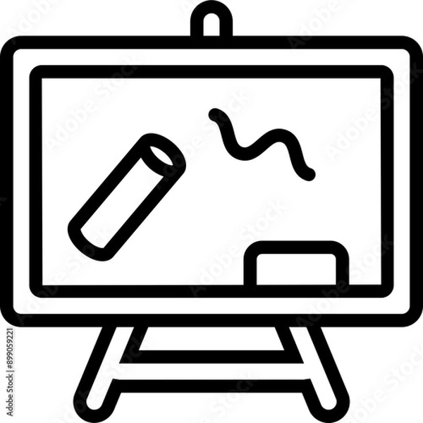 Obraz Chalkboard Line Icon Design Vector