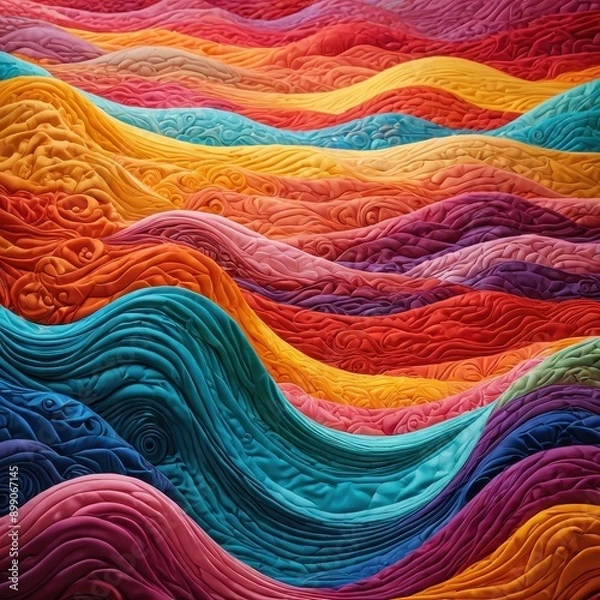 Fototapeta Abstract Colorful Wavy Pattern.