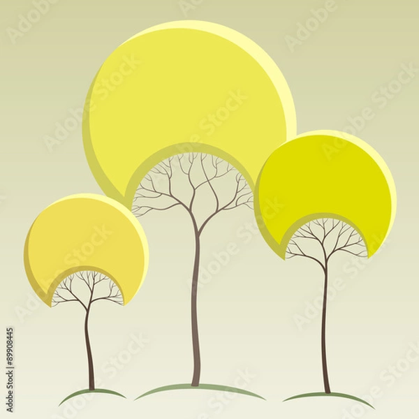 Fototapeta Abstract trees