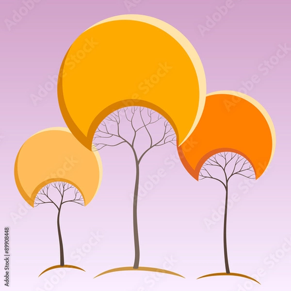 Fototapeta Abstract trees