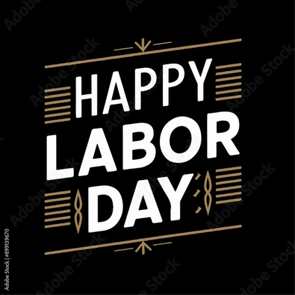Fototapeta Happy Labor Day T-Shirt Design Vector